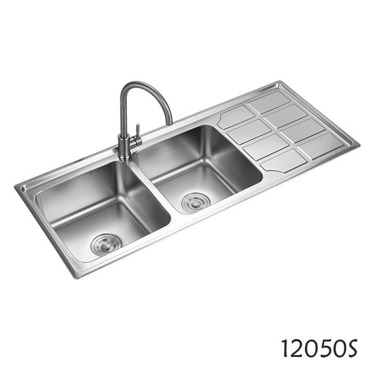 Two Bowls 201 304 Stainless Steel 2023 Quality Kitchen Sink with Board