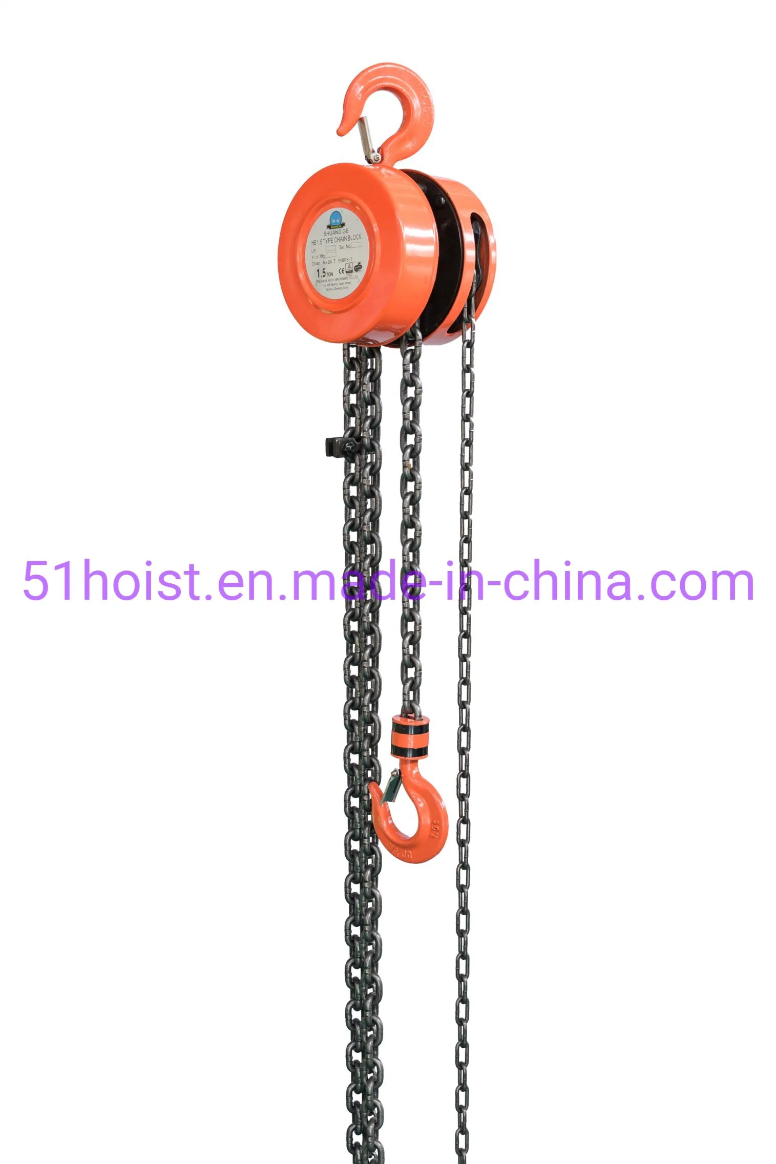 1 Tonne 1000kg Capacity Chain Hand Pulley Lifting Block