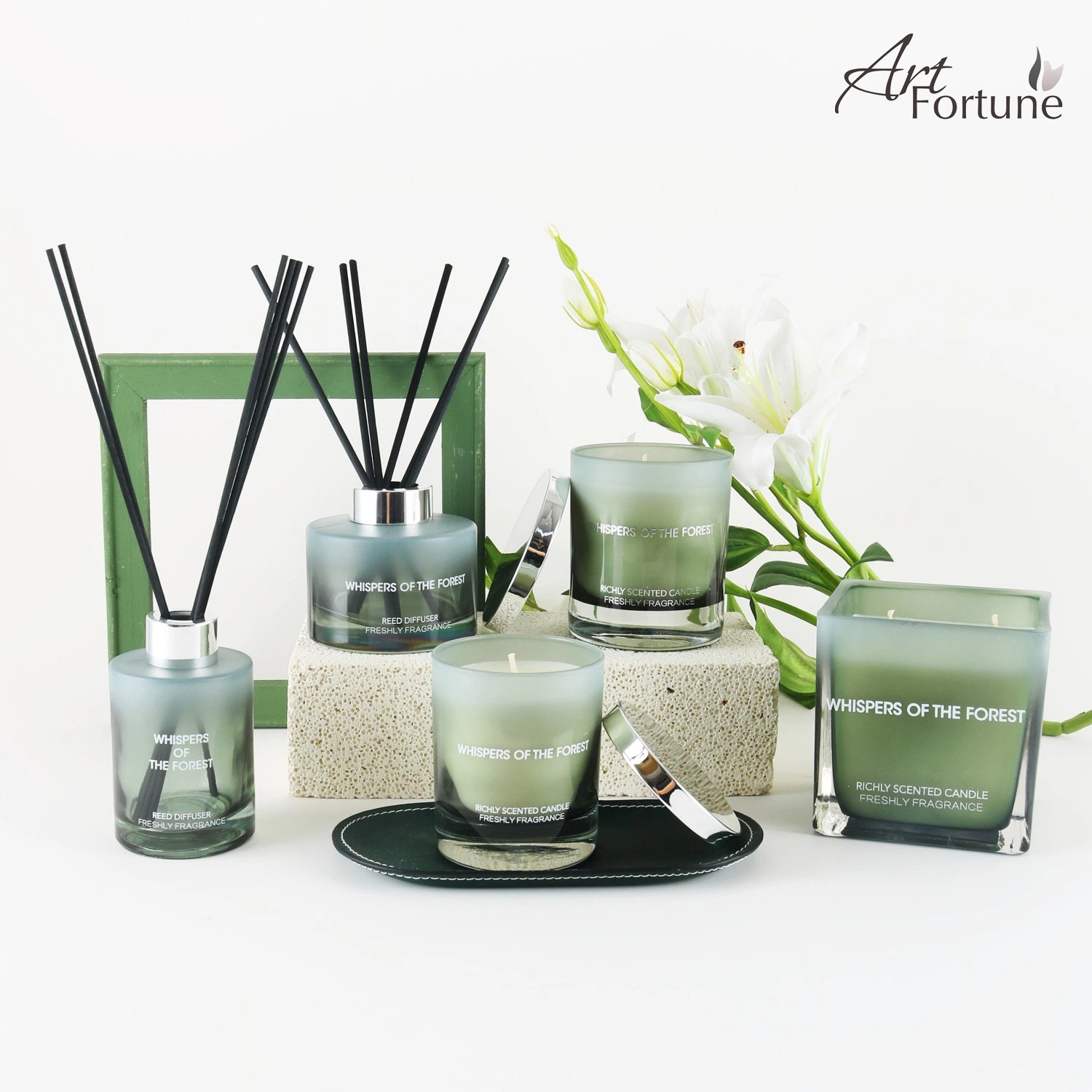 Wholesale/Supplier Square Glass High quality/High cost performance Soybean Wax Scented Candle for Home Fragrance