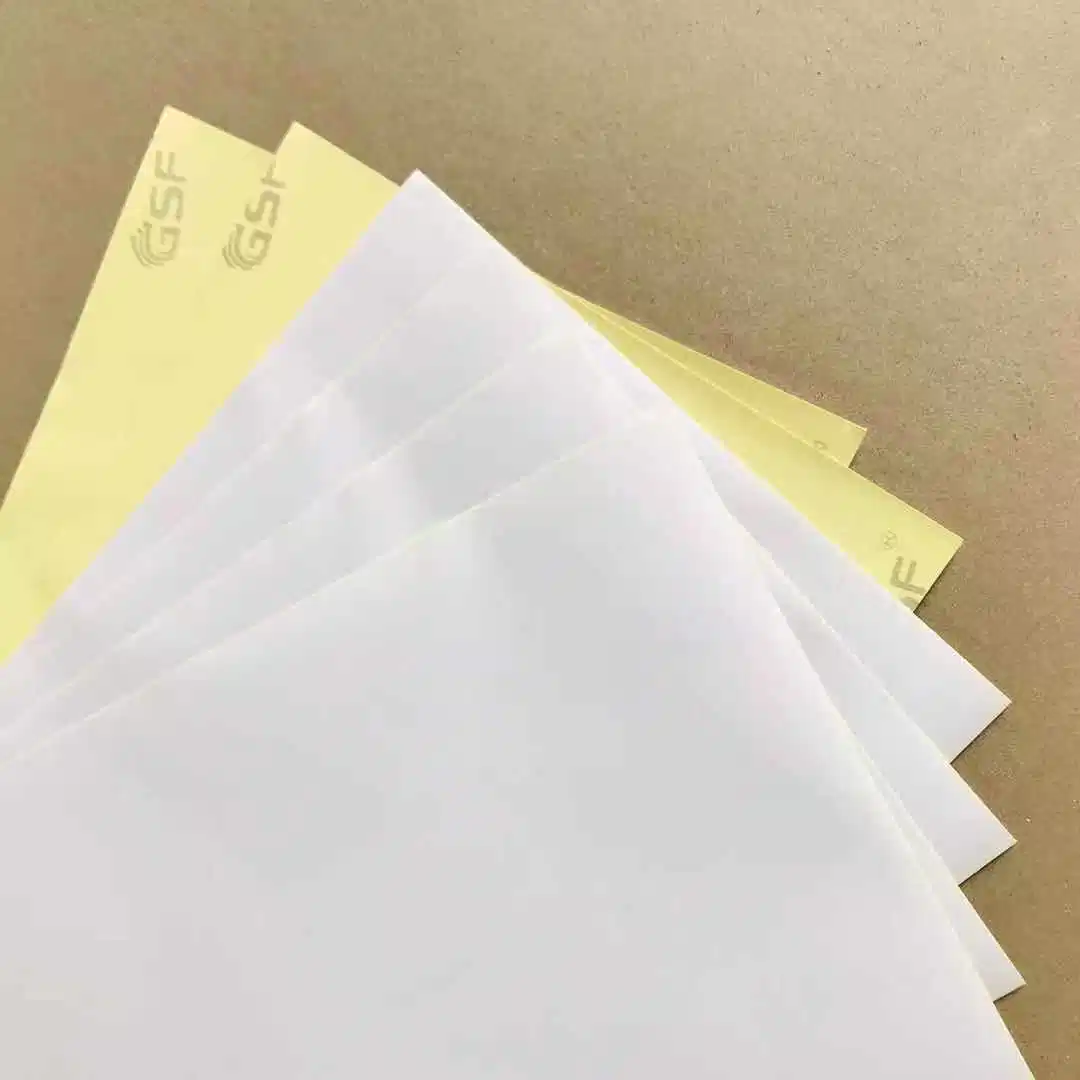 Papel adhesivo recubierto de aluminio fundido brillante Corte por luz