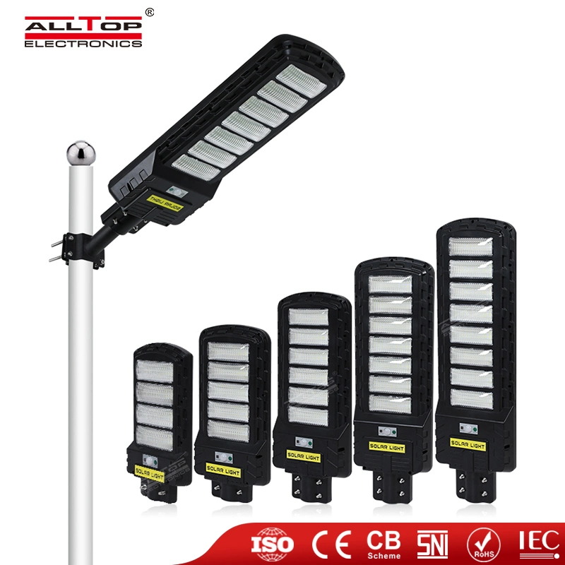 ALLTOP IP65 Regenfestes SMD ABS Square 200 250 300 350 400 Watt Outdoor All in One LED Solar LED Street Lampe