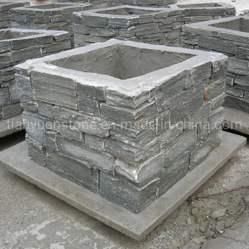 Square Ledger Slate Stone Column