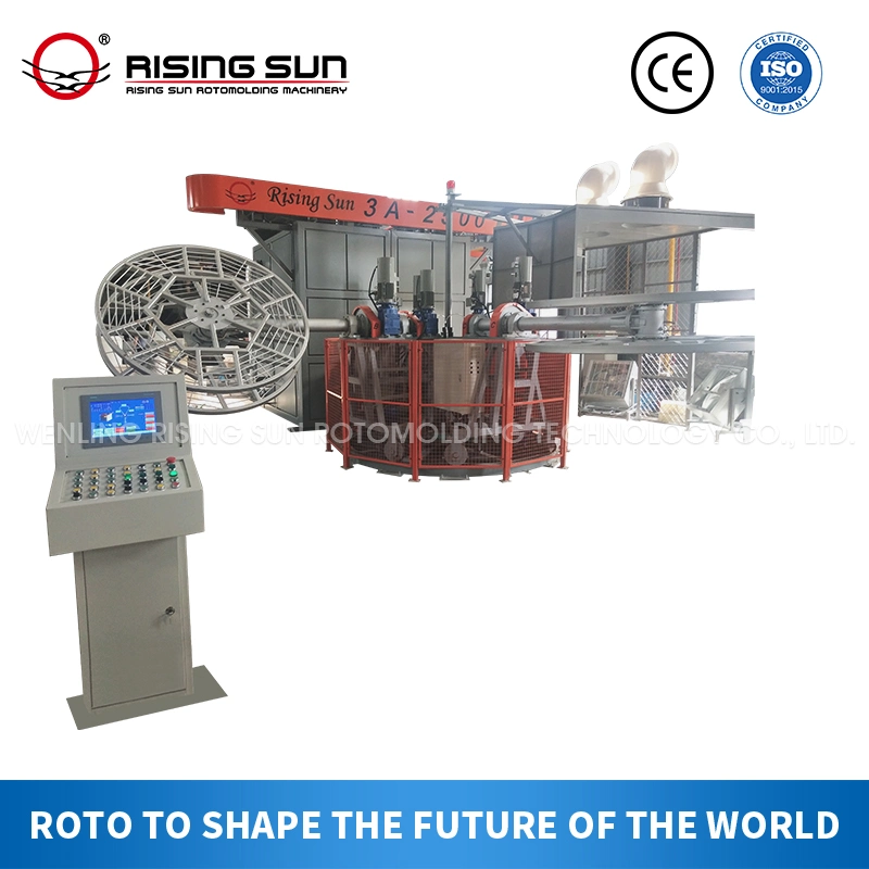 O carrossel rotomoldagem máquina para fazer o plástico Barreira de tráfego