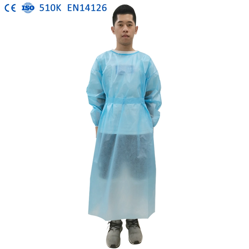 ANSI Lab Coat Disposable Waterproof Isolation Gown ASTM 510K AAMI Level 3 Waterproof Protective Coverall Dustproof Overall PP PE CPE Level 2 4 Apparel Gown