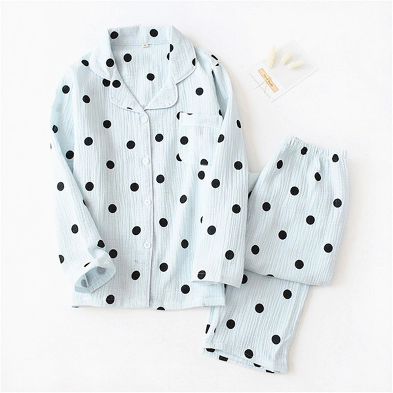 OEM Sleepwear Luxury Sleepwear Women's Sleepwear Sleeping Set Clothes Wholesale/Supplier Cotton Pajamas