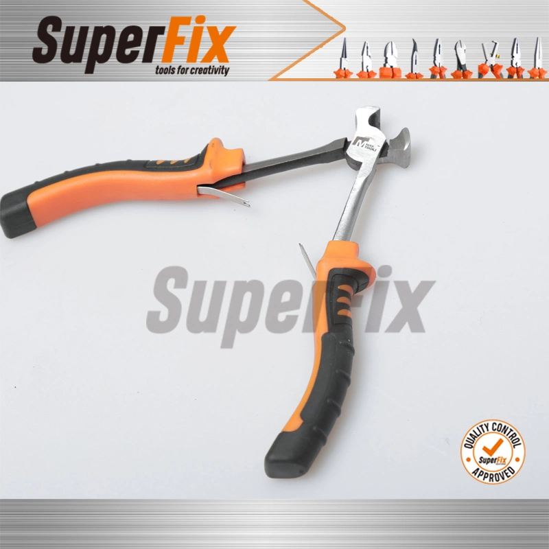 Alicate Professional Plier with PVC Handle, Polish Finish, Carbon Steel, Funcitonal/Cutting/Twisting/Clamping, Long Nose Pliers