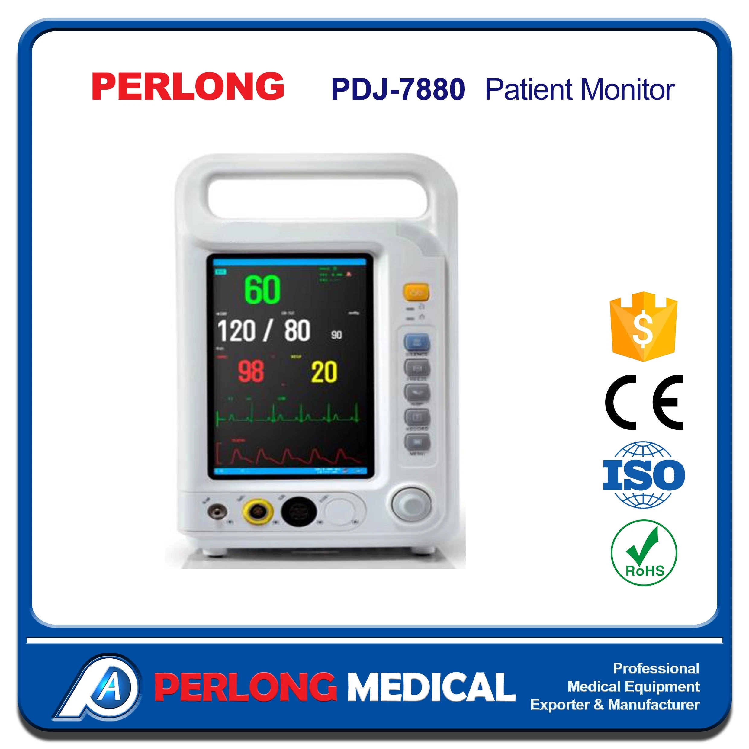 Portable Multi-Parameter Patient Monitor Hospital Care Unit; DJ-7880