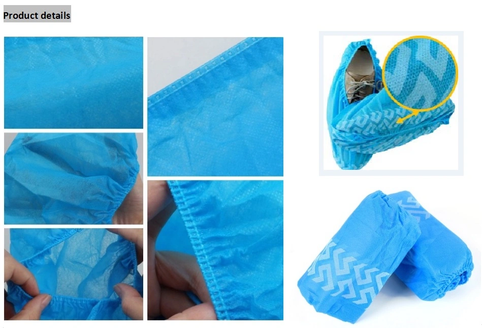 Disposable Medical PP Non Woven Non Skid Shoe Cover Clearn Room Boot Covers