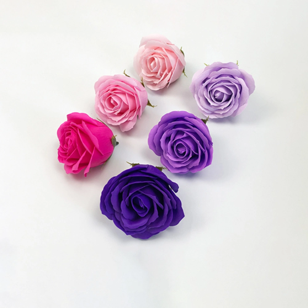 Artificial Flower Soap Rose Head 6cm for Wedding Decoration