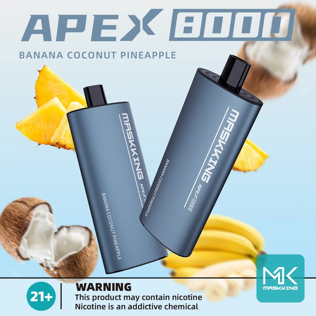 Maskking Apex 8000 Puff Großhandel/Lieferant Billige Vape Riz 6000 Einweg Mini Hookah UK Drop Shipping High-End-Business Vape Shenzhen ecig Herstellung