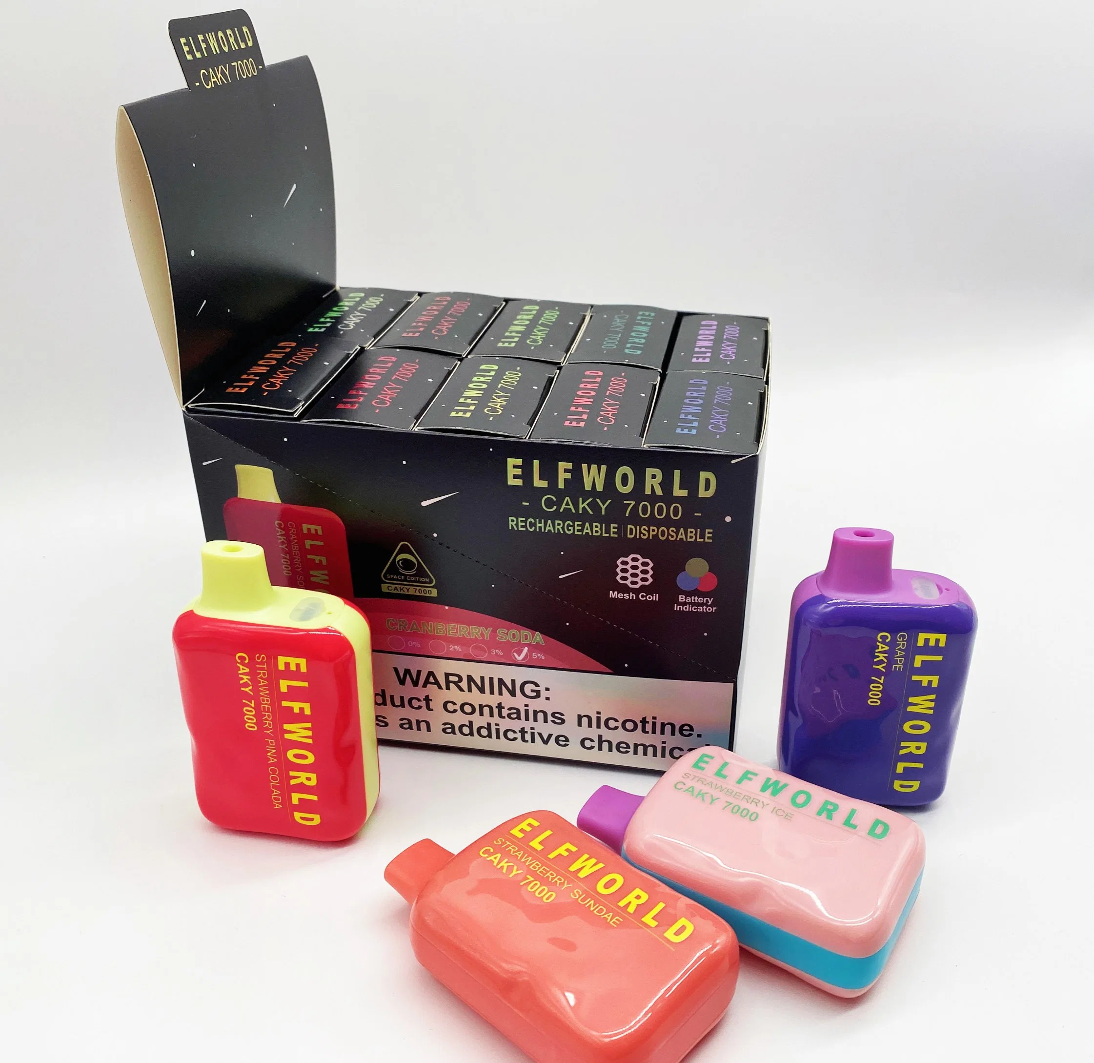 E-Zigarette Randm Einweg Tornado 10000 Puffs Großhandel i Vape Großhandel Randm Tornado 7000 Puffs E Zigarette 50mg blinkende Einweg-Vape Stift Elf Ckay 7000