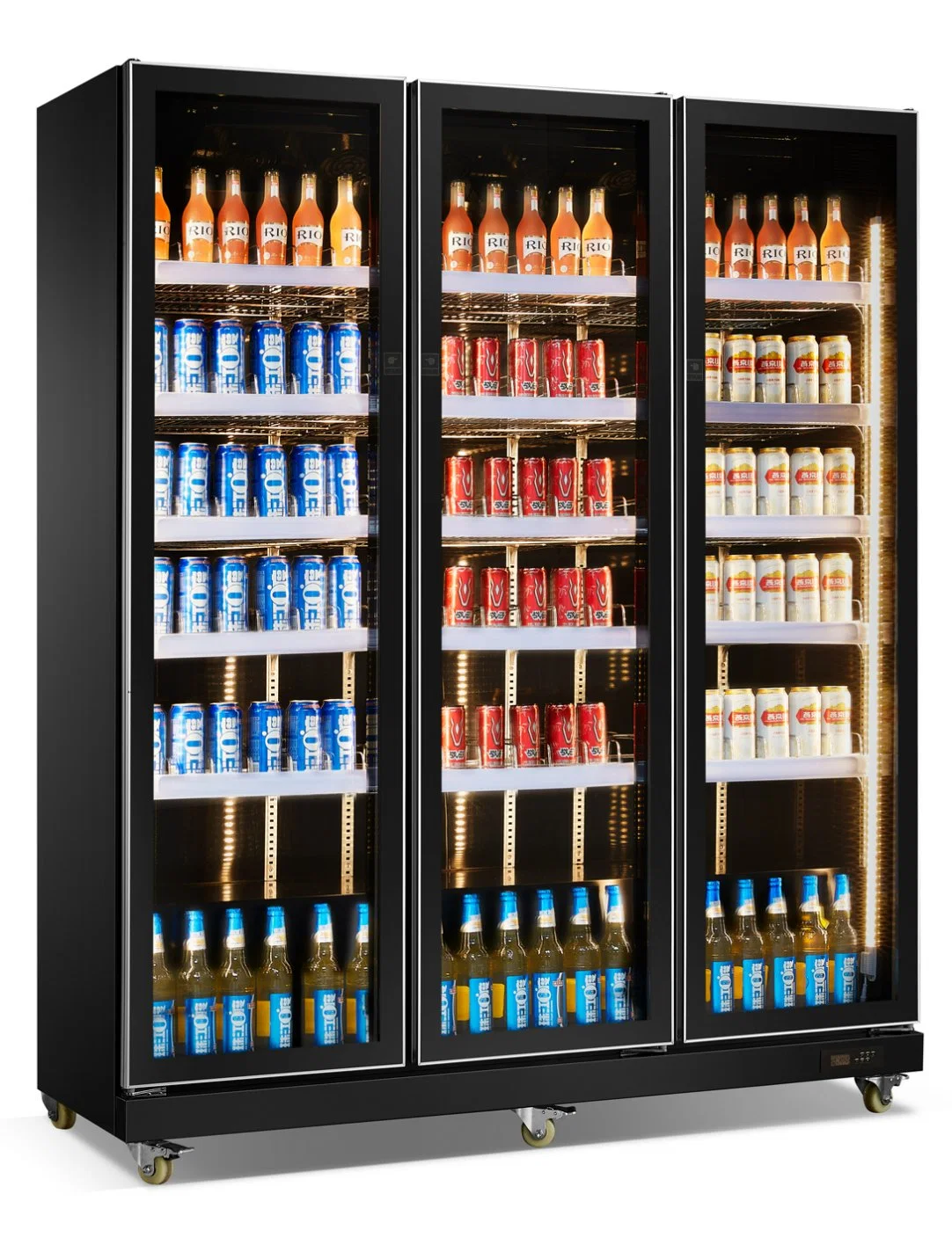 Energy Saving Low-E Glass Beverage Refrigerator Refrigeration Equipment for Drink Display