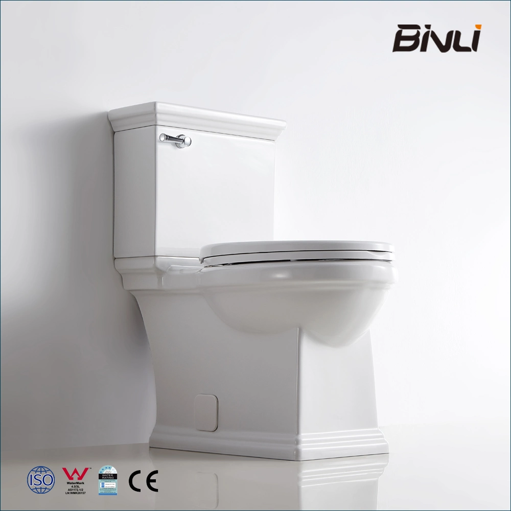 Upc 2 Piece Toilet Water Closet Side Single Flush Ada Bowl Height 420mm Bathroom Ceramic Toilet Sanitary Ware