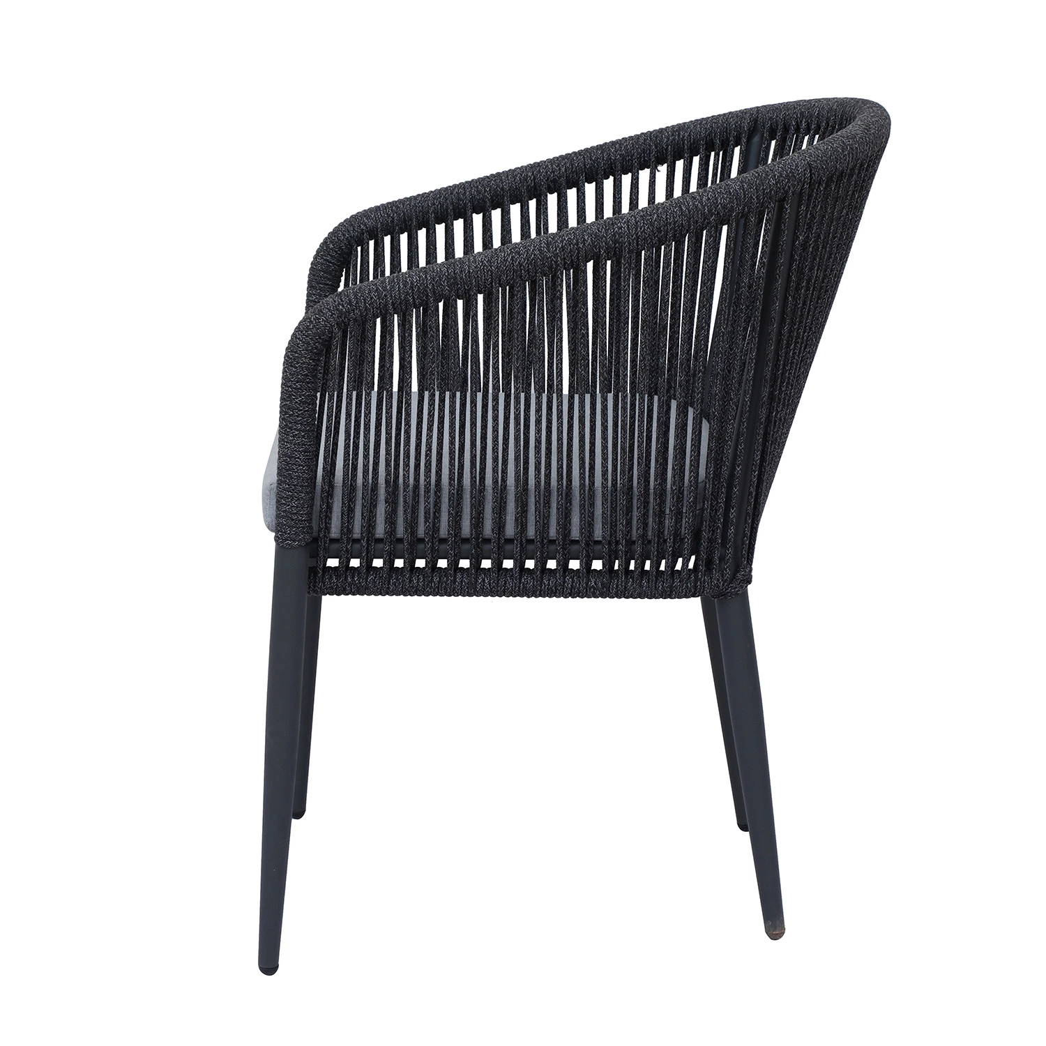 Cadeira de corda com textura de mesa em alumínio 6 Personal Outdoor Garden Móveis para refeições