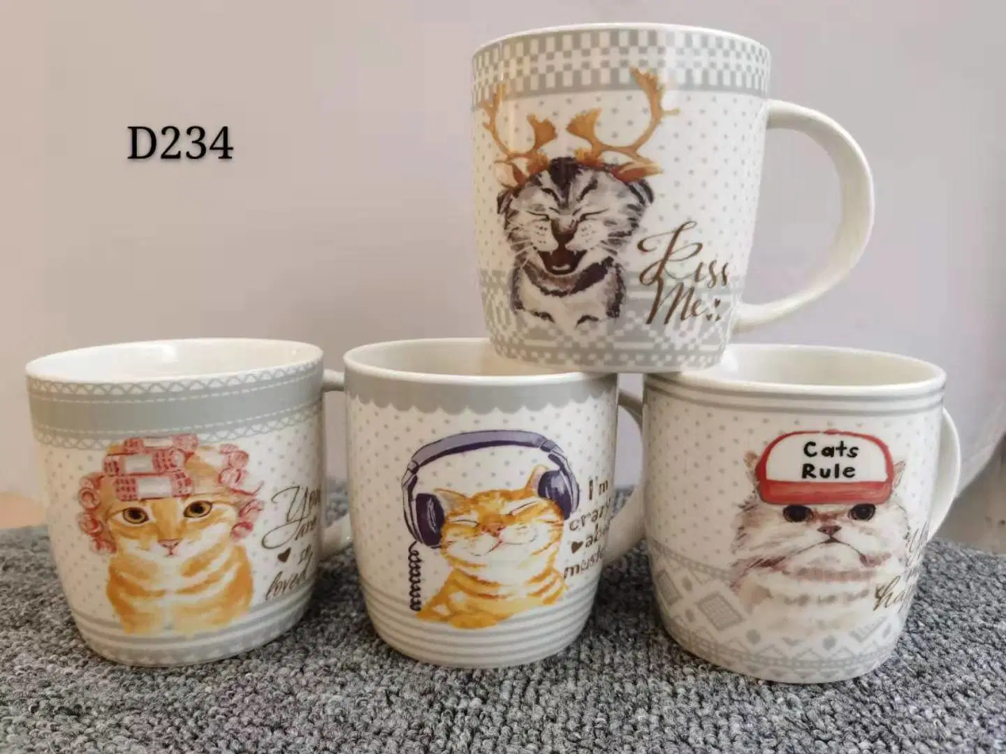 Wholesale/Supplier Exporter Designs Ideas 12oz 360ml Juice Coffee Tea Ceramic Mug Porcelain Cup for Festival Gifts