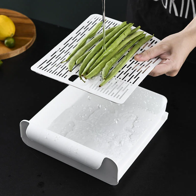 Frutas Verduras cocina Pet transparentes de plástico+PP Contenedor apilable Caja de almacenamiento frigorífico frigorífico cajón organizador