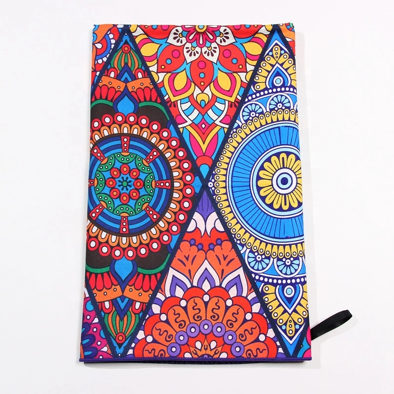 New Design Outdoor Travel Beach Blanket Quick Dry Yoga Towel Microfiber Mandala Printed Square Sand Proof Bath Beach Towel