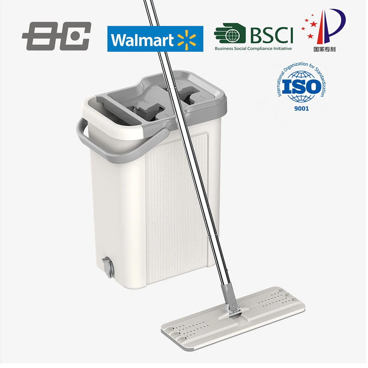 Clean Mop Clean Tool Manufacturer Bosheng Squeeze Mop Bucket Set