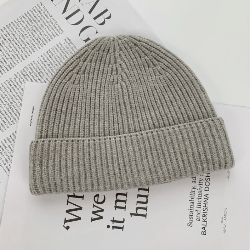 Men Women Unisex Warm Plain Solid Winter Knit Beanie Cap