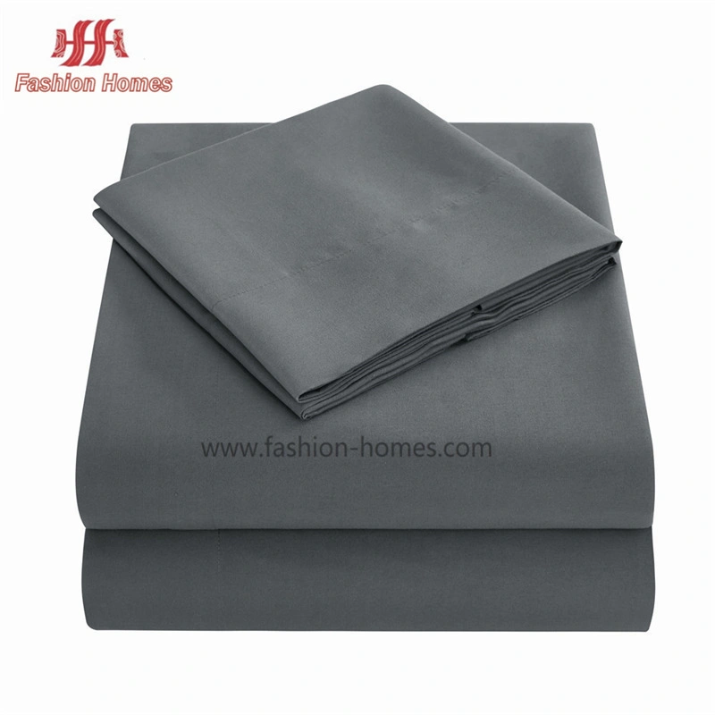 Super Soft Washing Grey Color Sheet Sets Polyester 3 PCS Set All Sizes Available Bedding