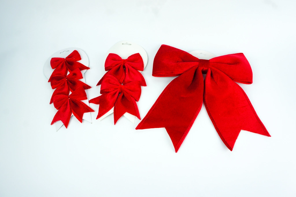 Custom Xmas Tree Gift Decoration Home Ornament Christmas Ribbon Bows16