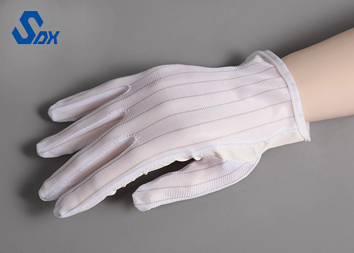 5mm Sripe Gloves Anti Static ESD Nylon Fabric for Industry Electrostatic Eliminating