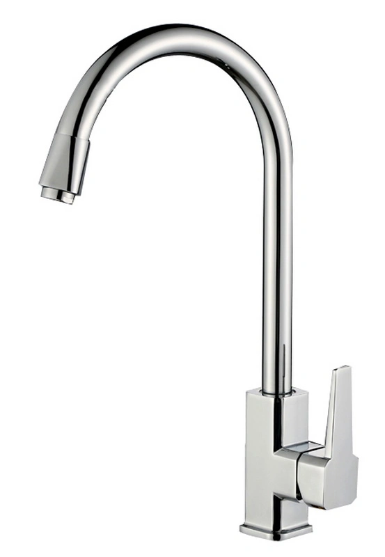 Brass Body Zinc Alloy Handle Hot Cold Kitchen Faucet