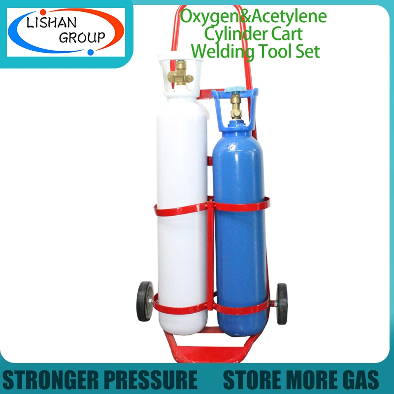 Industrial-Strength Acetylene Oxygen Cylinder Dolly with Pneumatic Wheels