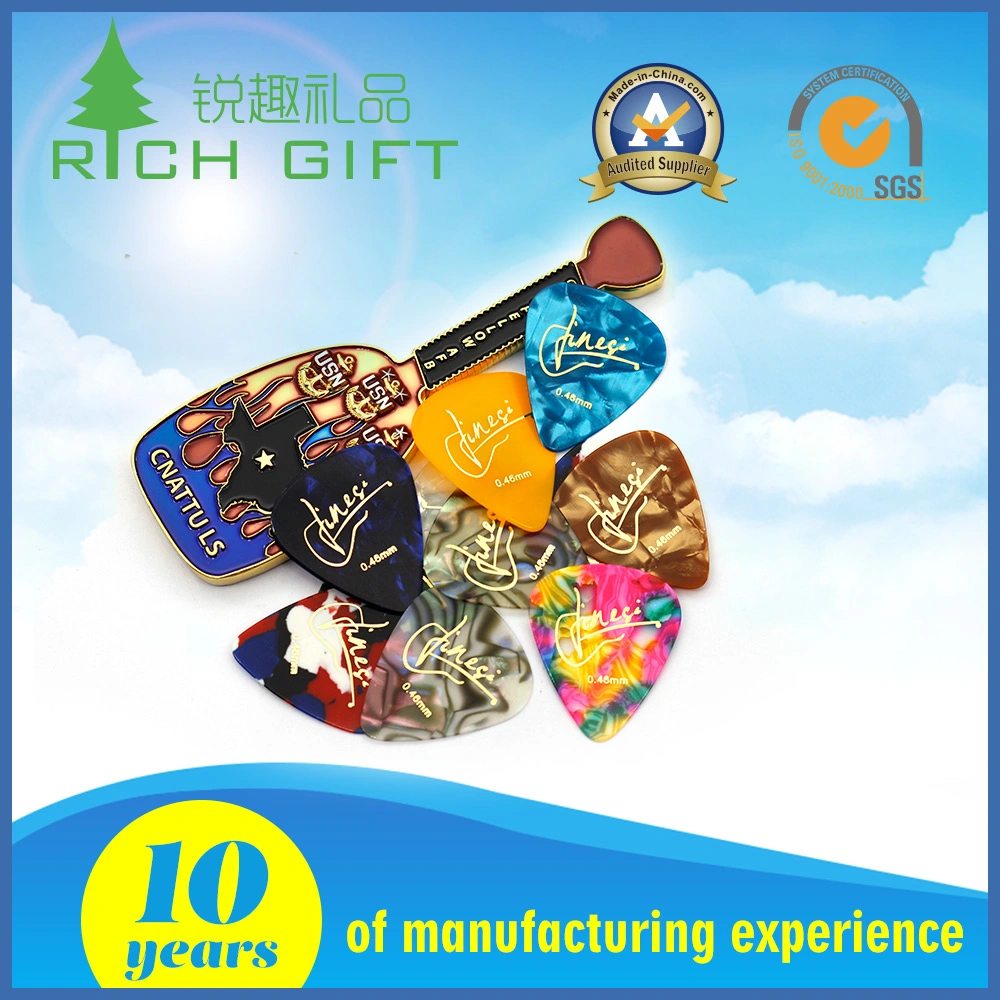 High quality/High cost performance  Hot Selling Colorful Customized Personalized Matting Surface Creative Nylon/Wooden/Stainless Steel Celluloid Ukulele Guitar Plectrum with OEM Brand