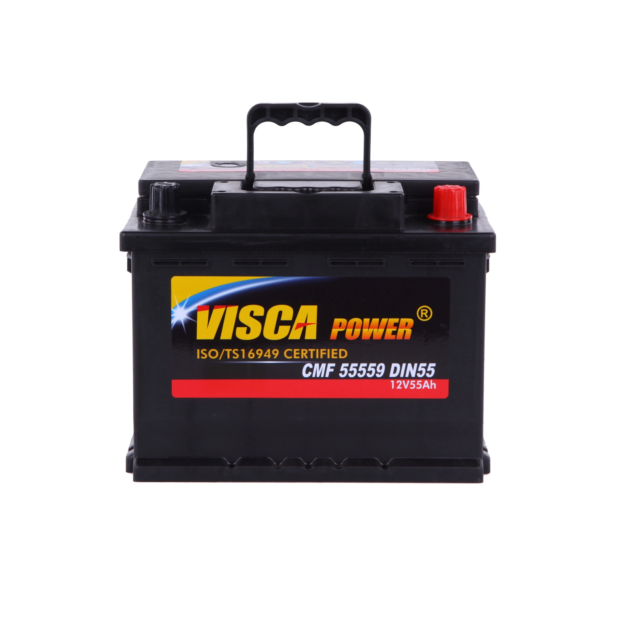 Wartungsfreie Autobatterie 55559 12V 55ah (MF DIN55) Visca Power Sealed Bleiakku Factory Supply