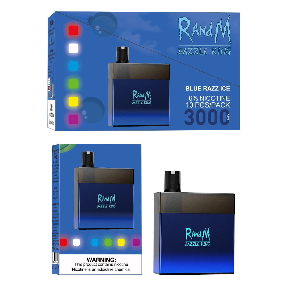 Randm Dazzle King 3000 Puffs Free Lanyard RGB Light Vape Pen