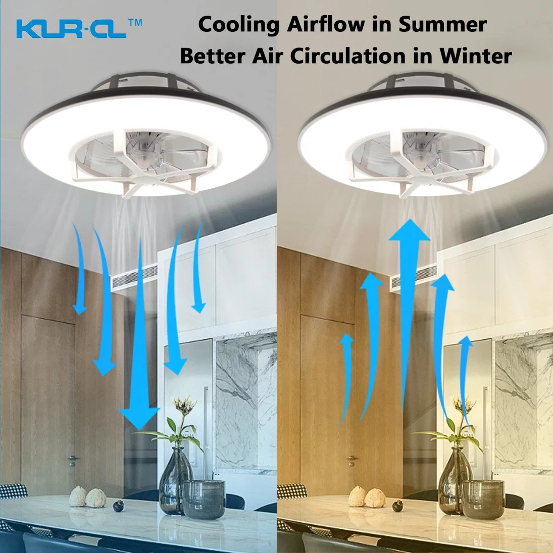 Countryside Farmhouse Style Smart Bluetooth Ceiling Fans with Lights and Remote Control