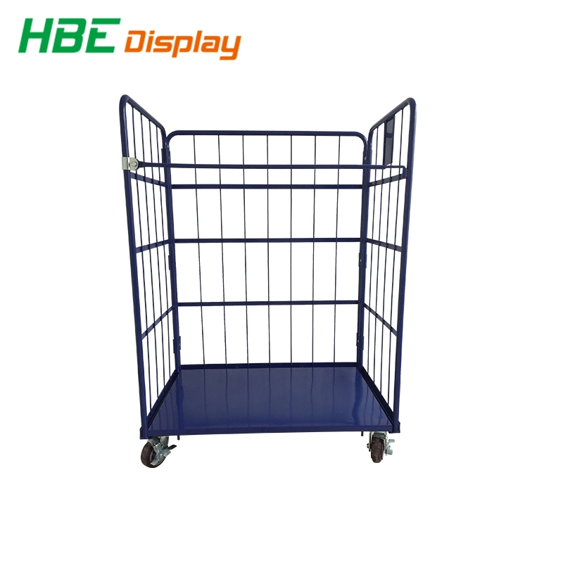 Four Sided Nestable Security Folding Trolly Roll Cage