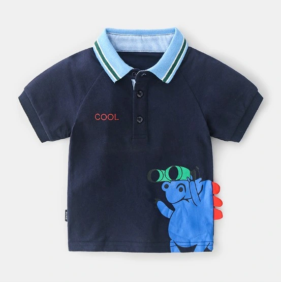 Sommer-Poloshirts Aus Baumwolle Mit Umschlagkragen Für Jungen