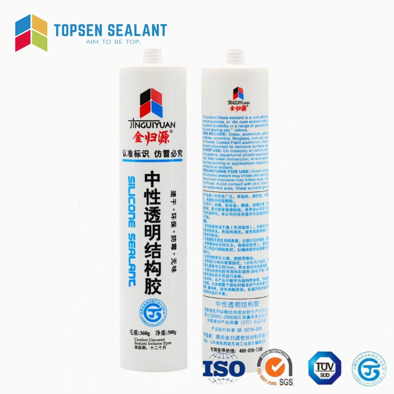 Glass Aluminum Silicone Sealant/Neutral Transparent Adhesive 520