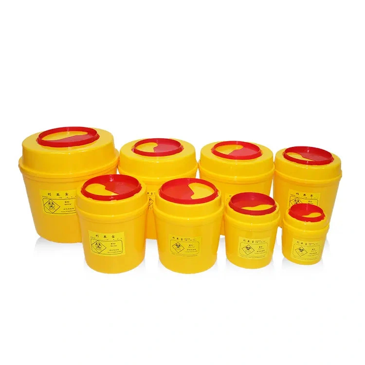 Hospital Yellow Red Plastic 0.7L-23L Disposable Medical Biohazard Waste Safety Container Box of Syringe Needle