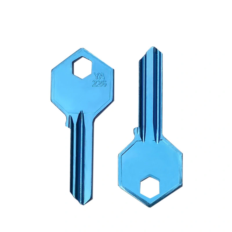 Customized Hot Selling Zinc Alloy Titanium Blank Key Door Locks and Keys