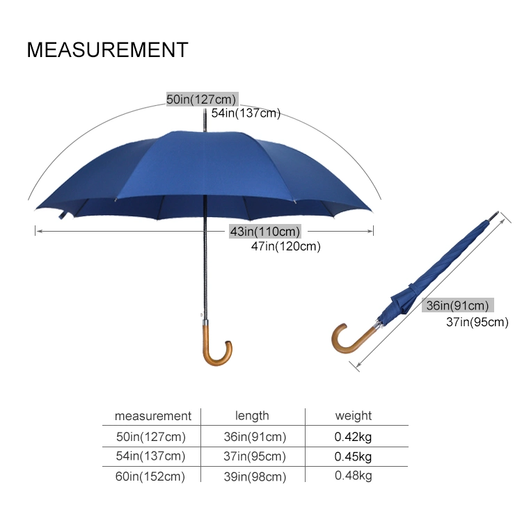 Crook Holzgriff Gerade Automatische Regenschirm Classic Guest Paraguas Parapluie Sombrilla