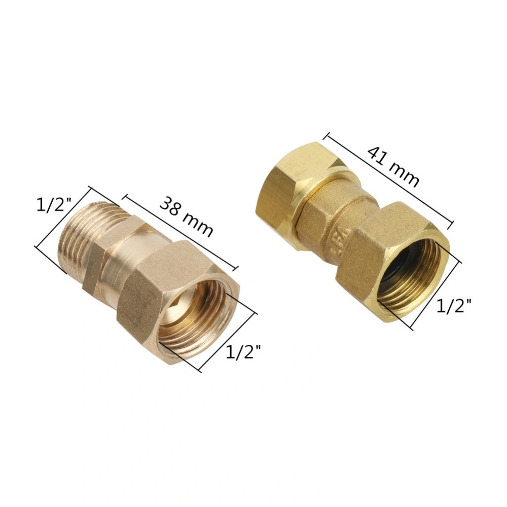 1/2" Male/Female Thread Brass Connector Garden Water Connector Faucet Coupling Adapter Pipe Plumbing Pneumatic Fitting