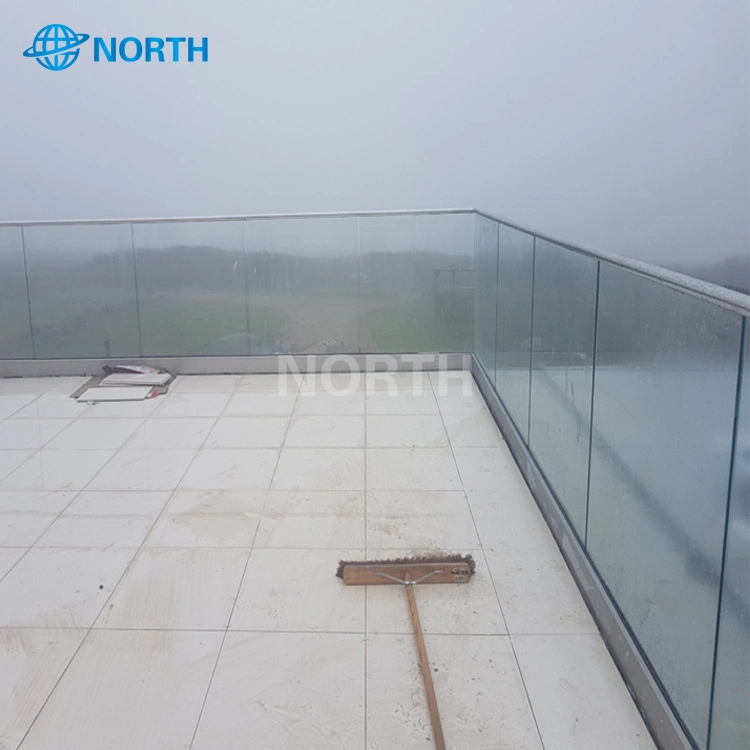 Glass Railing 12mm Tempered Glass Laminated Glass Balustrade Railing Easy Install Aluminum U Channel Frameless Glass Railing