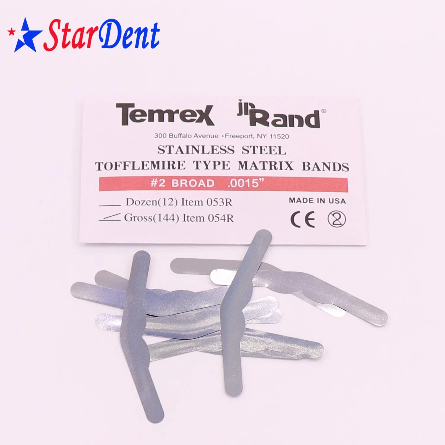 Dental Steel Matrix J Bands de l'équipement de diagnostic chirurgical médical de laboratoire médical de clinique d'hôpital dentaire.