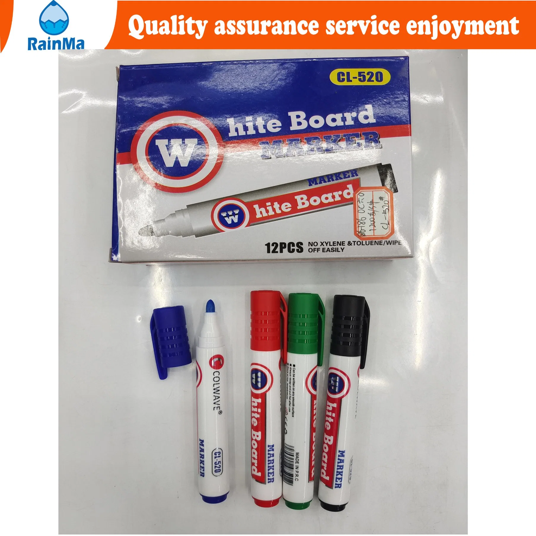 الجملة 12 PCS Color Box Packaging White Board Erasable Marker قلم لـ Office