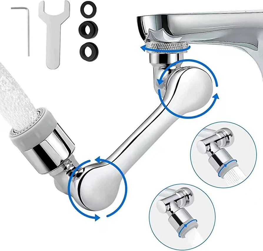 Rotating Faucet Extender with 2 Water Outlet Modes for Bathroom and Kitchen