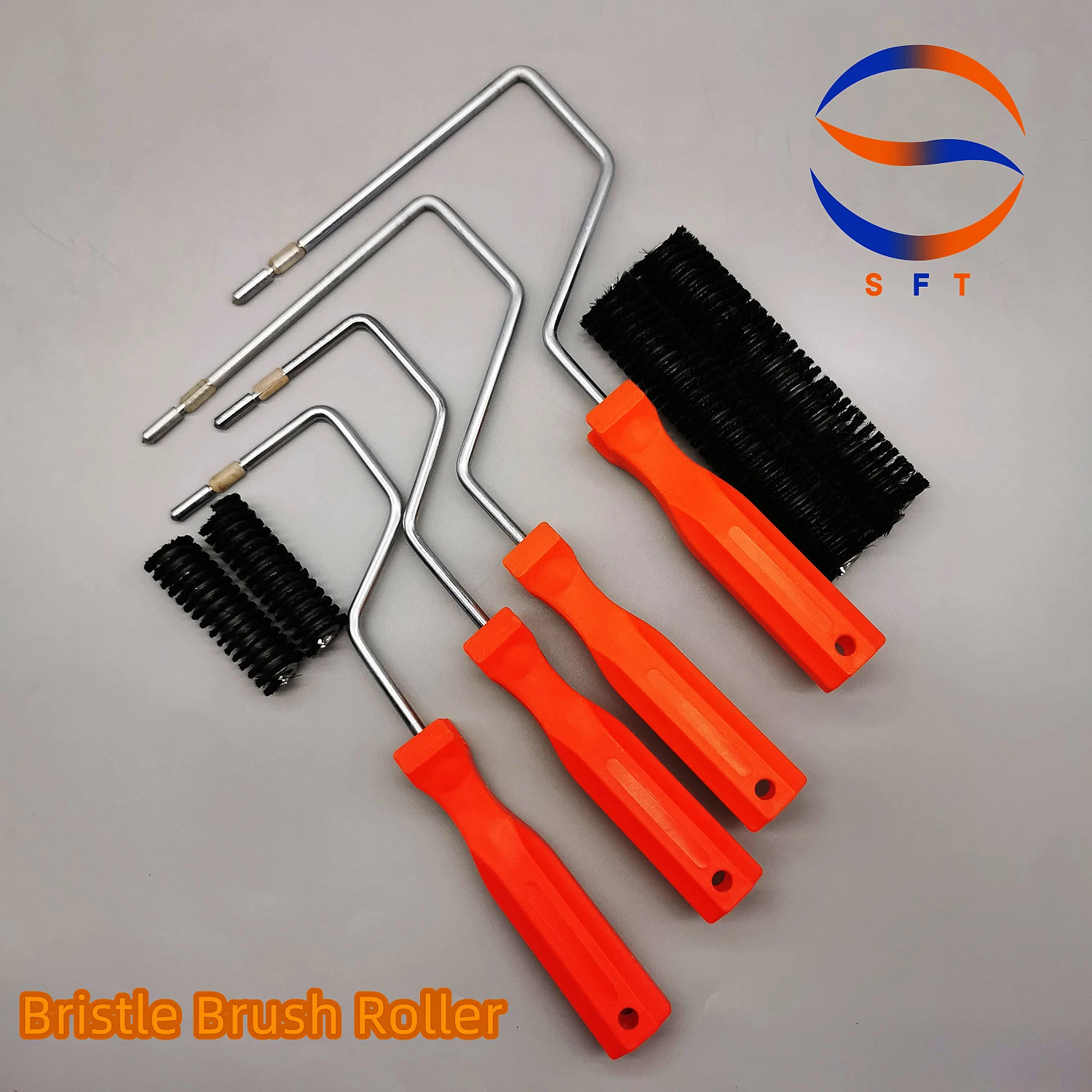 6&prime; &prime; 150mm Bristle Brush Roller Zinc Plated Plastic Handles