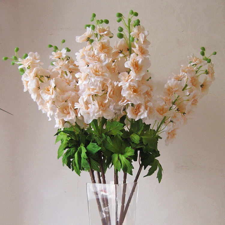 Wholesale/Supplier Artificial Silk Flowers 21heads Artificial Delphinium for Wedding Decoration