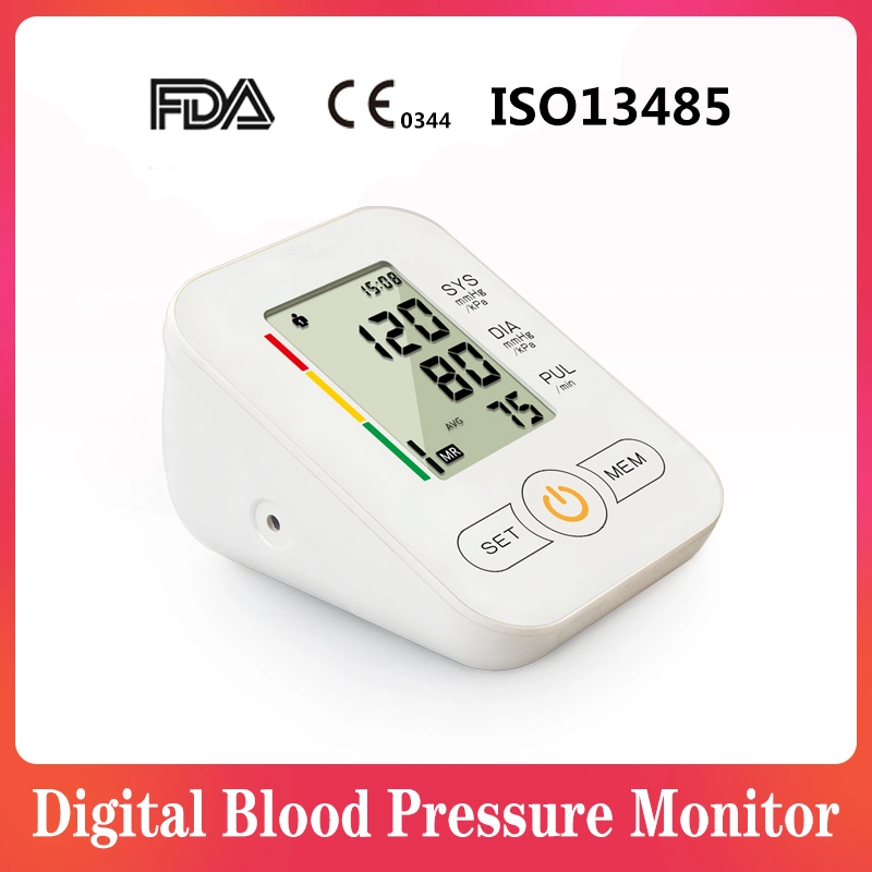 LCD Health Care Bp Monitor Upper Arm Type FDA CE (MDR) Approved Digital Blood Pressure Monitor