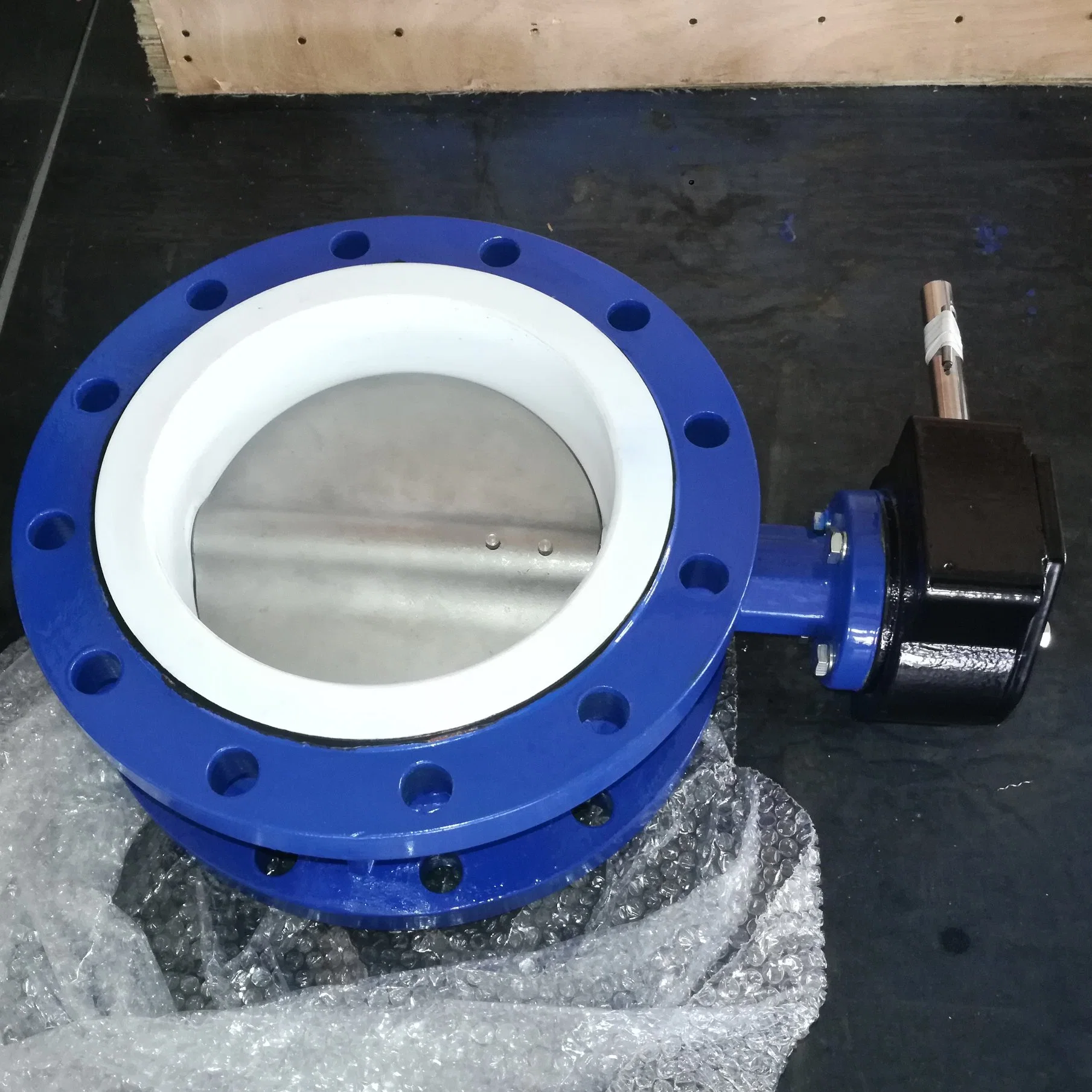 PTFE Lined Seat U Section Flanged Butterfly Valve DIN2501 Pn10/Pn16 ASME B16.1 150lb JIS B2220 10K