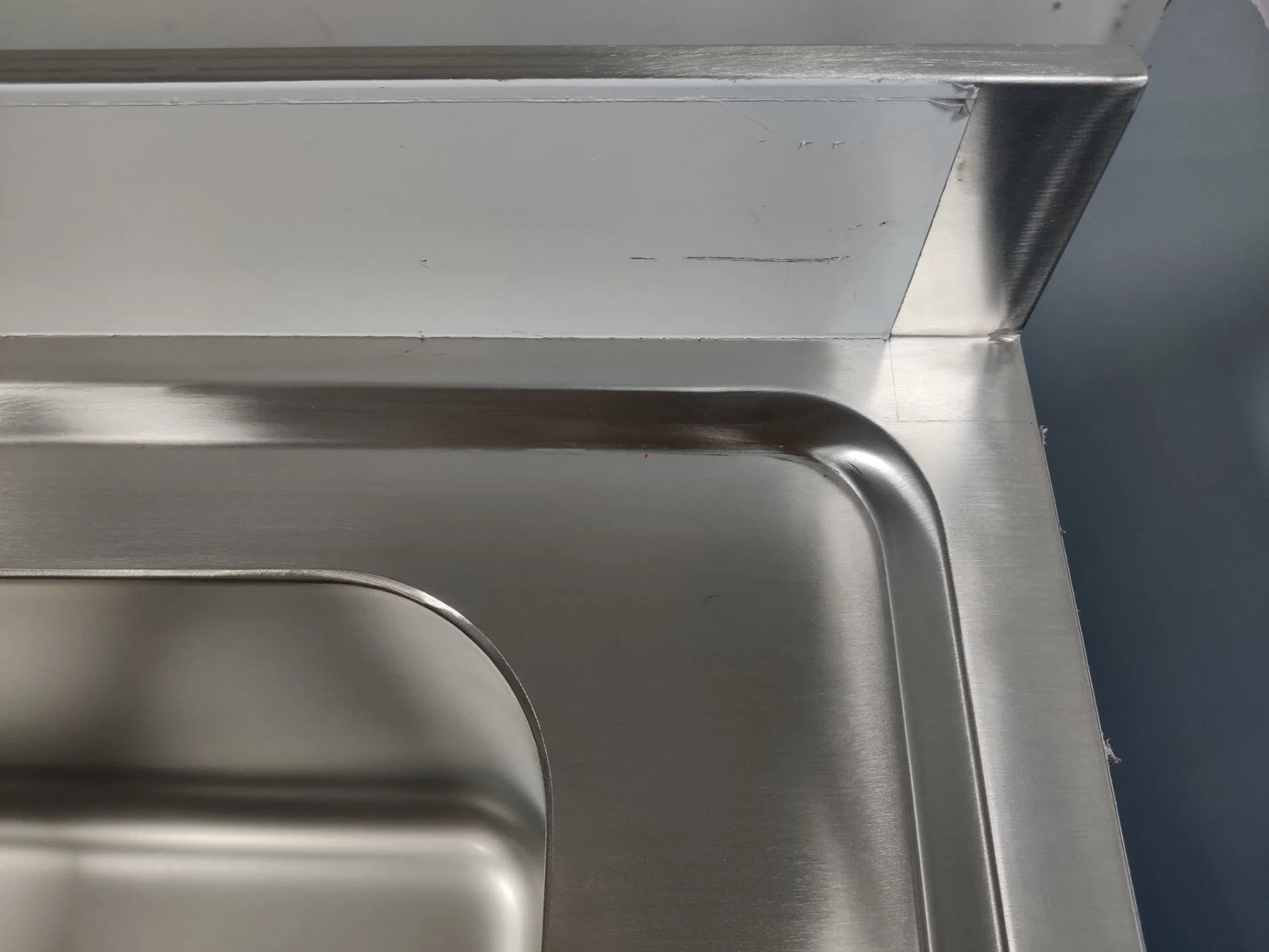 Commercial Stainless Steel Single Sink with Drain Board