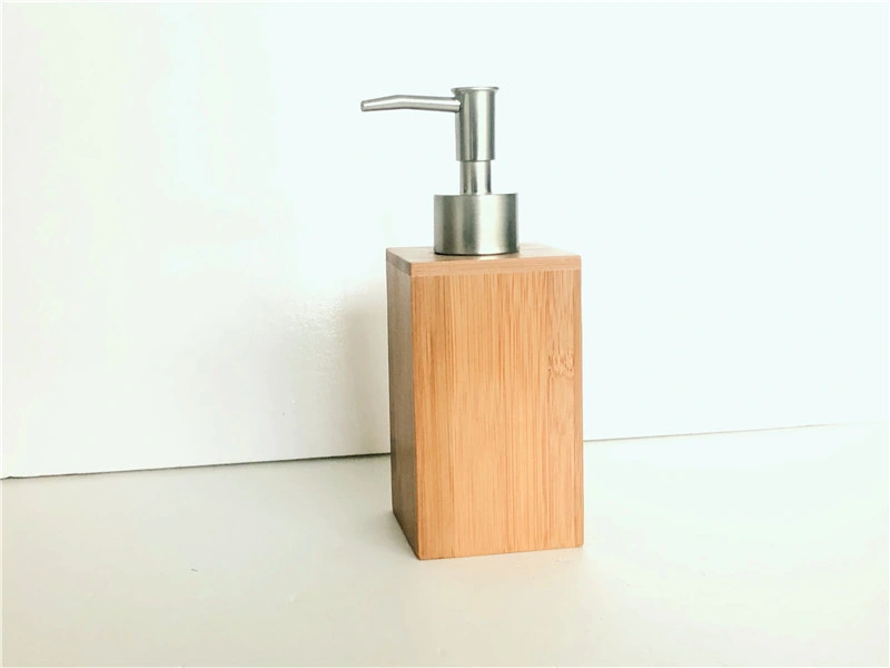 Liquid Soap Box with Bamboo Material, Bamboo Bathroom Set