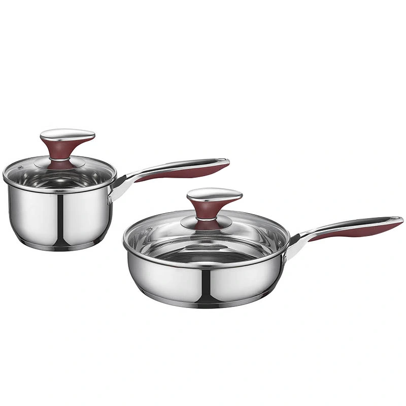 8PCS Stainless Steel Cookware Set Soucepan Casserole Cooking Pot Kitchenware Cook Ware